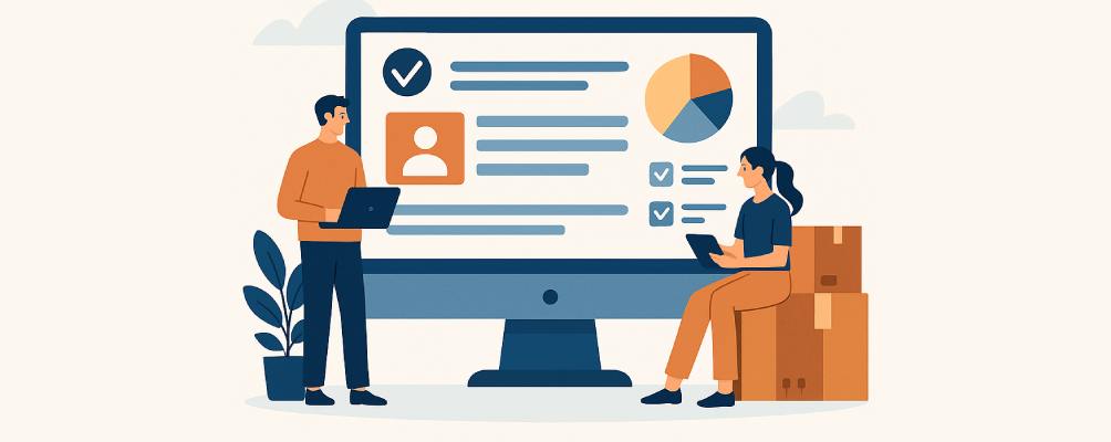 Nynedge CRM dashboard with movers and packers working together