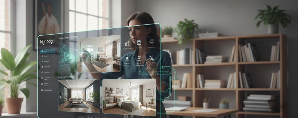 Nynedge Interior Design AI Software - AI-based room layout illustration