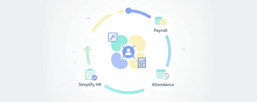Nynedge HRMS dashboard showing payroll, attendance and employee profiles